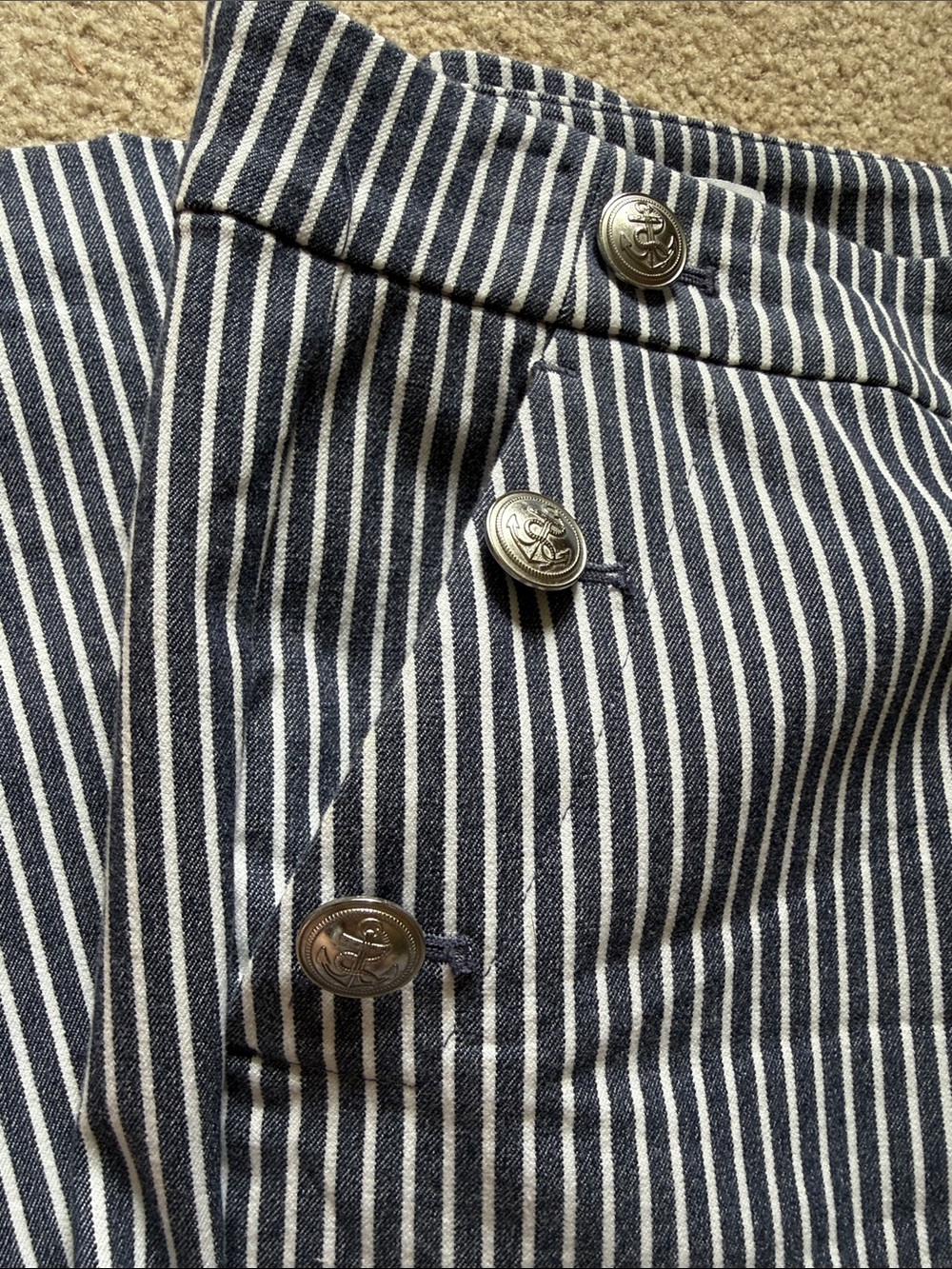 LOFT Striped Navy & White Women’s Dress Pants - Picture 4 of 4